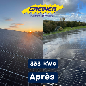 Photos de réalisation d'un chantier par l'entreprie GREINER ENERGIE spécialiste chauffagiste et electricité photovoltaïque
