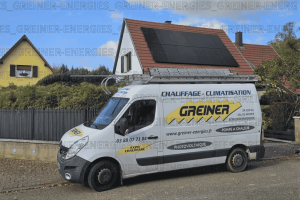 Photos de réalisation d'un chantier par l'entreprie GREINER ENERGIE spécialiste chauffagiste et electricité photovoltaïque
