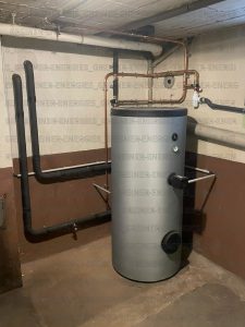Installation d'une chaudière à granumés à Oberroedern 67250 - marque PECO
