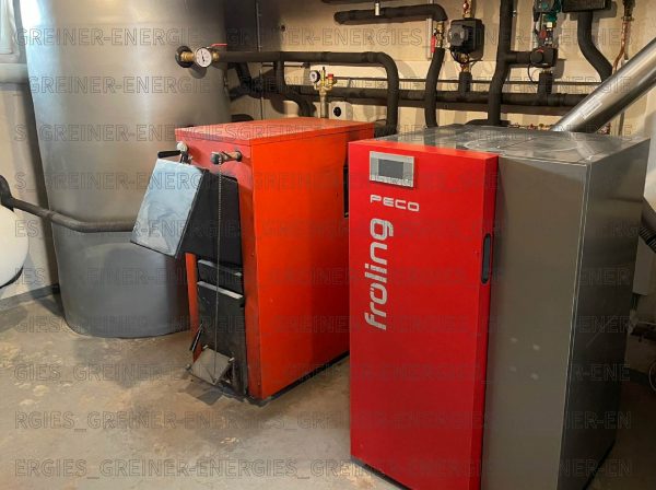 Installation d'une chaudière à granumés à Oberroedern 67250 - marque PECO