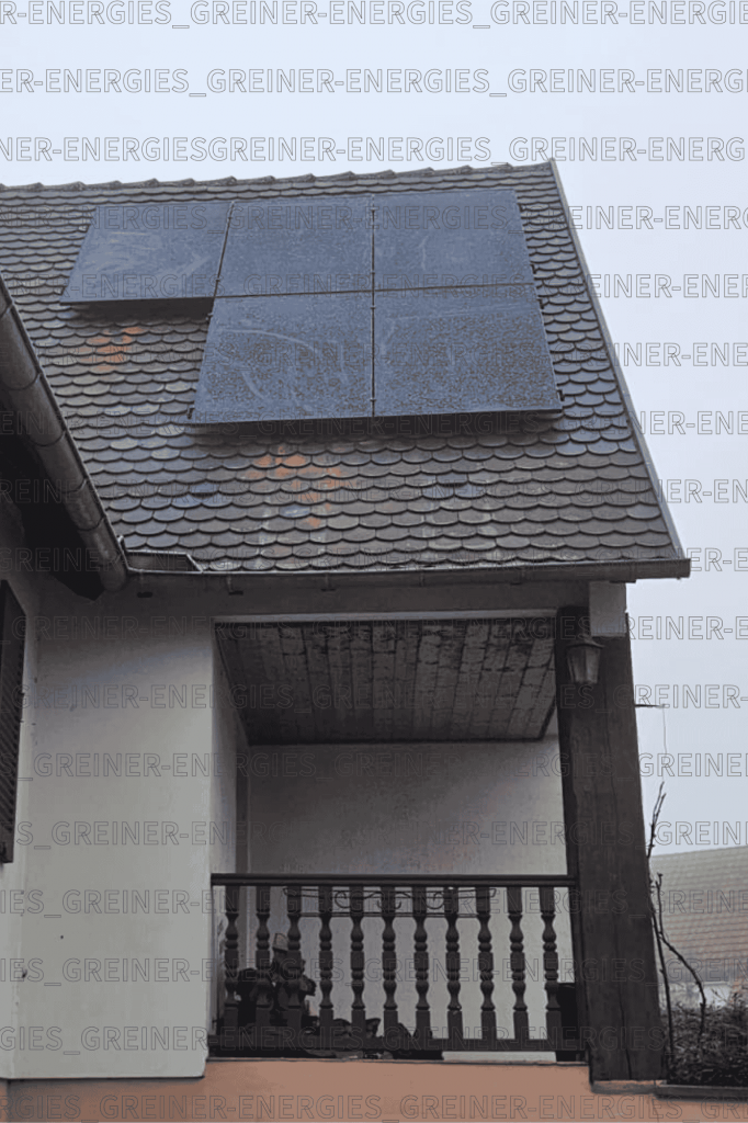 Photos de réalisation d'un chantier par l'entreprie GREINER ENERGIE spécialiste chauffagiste et electricité photovoltaïque